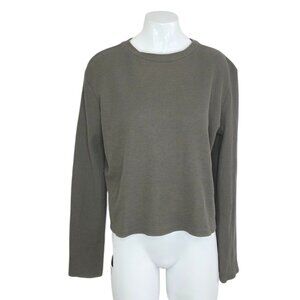 Cloth By Design Waffle Knit Long Sleeve Top, Size Small, Pullover, Crew